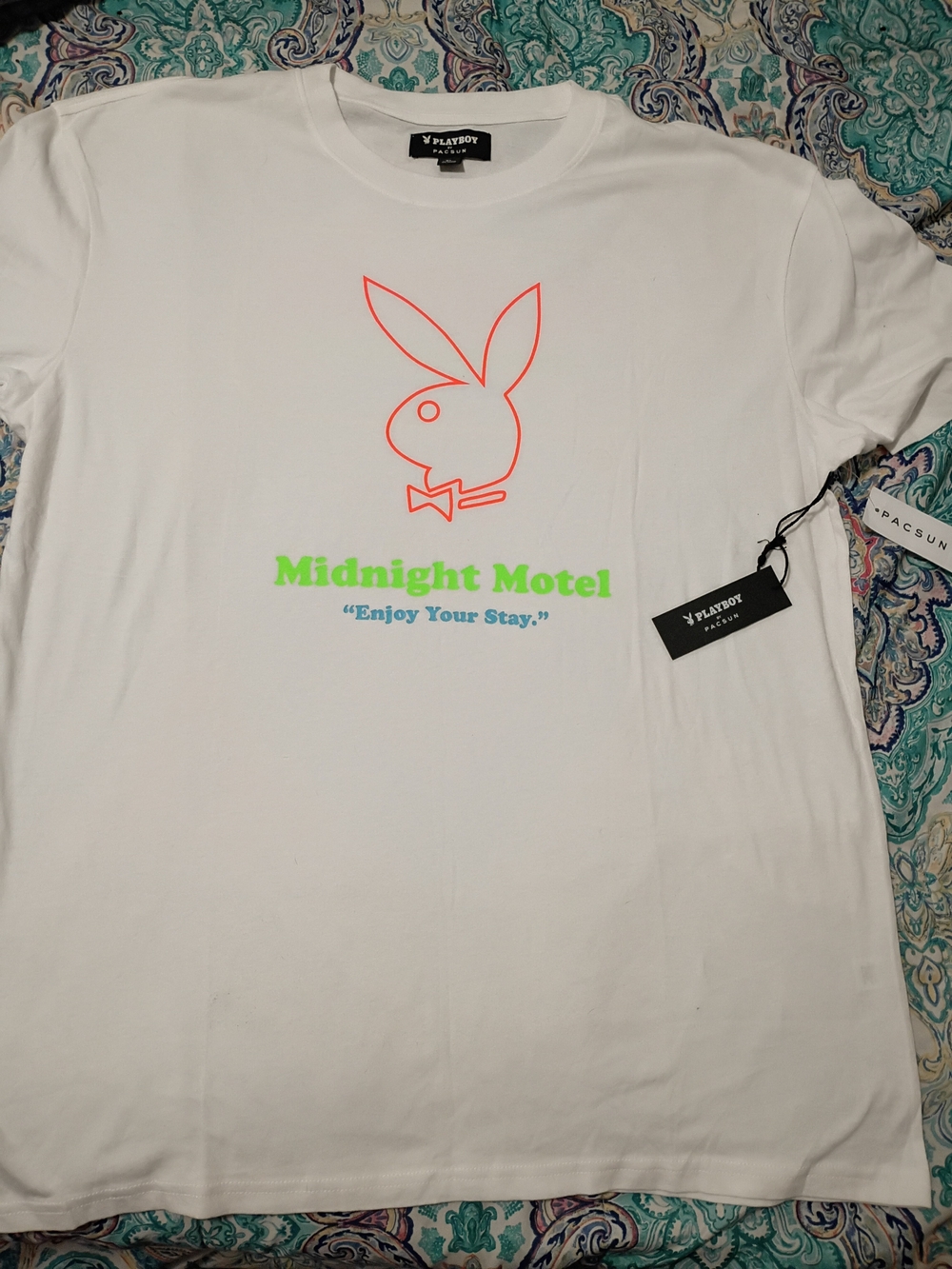 Playboy 'Midnight Motel' White  Tee